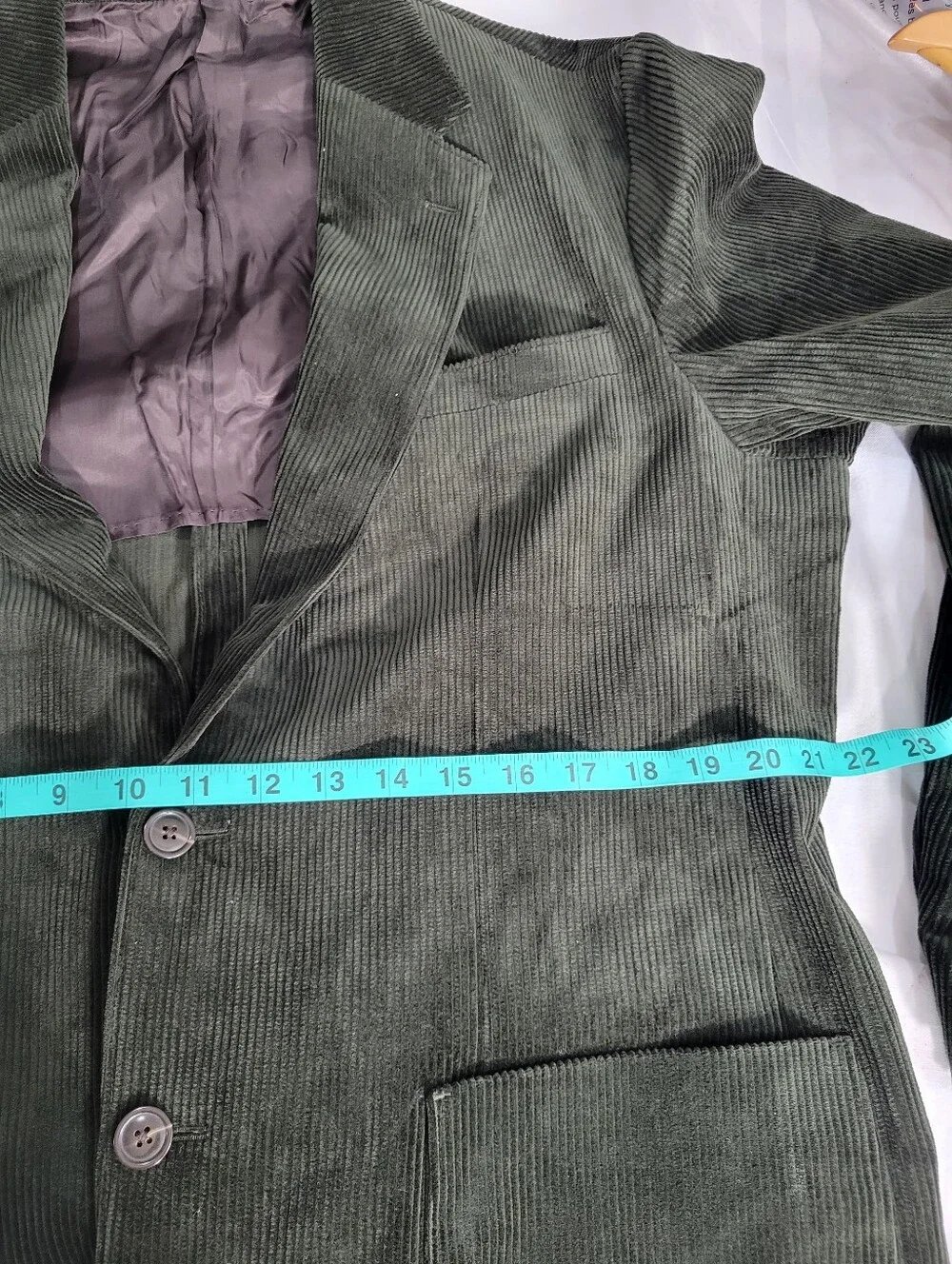 J Crew Crosby Classic-fit suit jacket in Italian corduroy CL269 44R Green